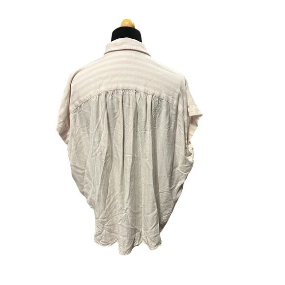 MADEWELL PINK AND CREAM BUTTON DOWN SHIRT SIZE MEDIUM - Picture 6 of 6